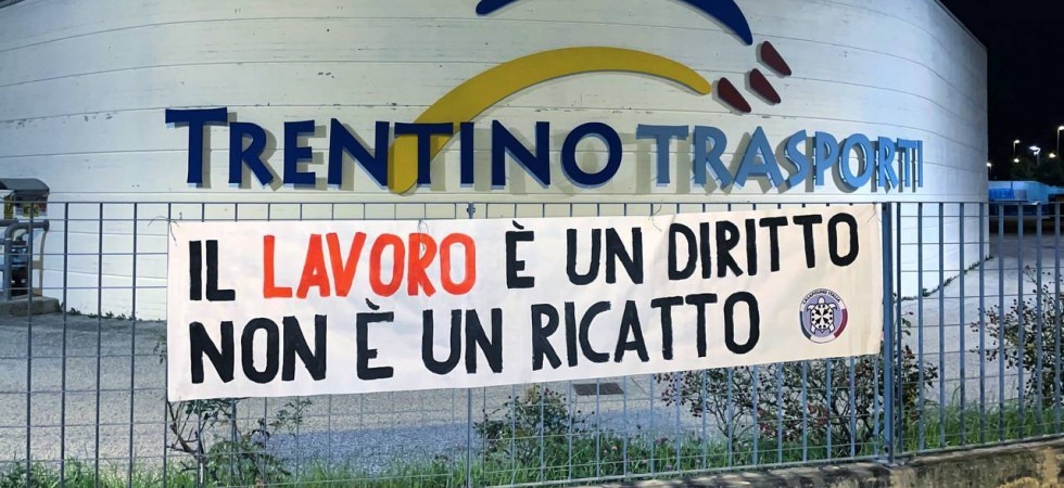 Moltissimi lavoratori di Trentino trasporti ci hanno scritto per ringraziarci''